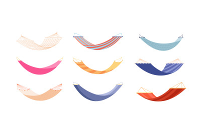 Hammocks. Relaxation hammock, modern relax lifestyle decoration. Isola