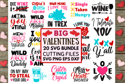 Big Valentines SVG Bundle
