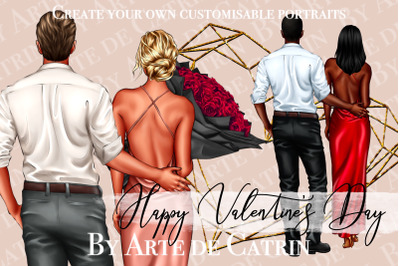 Happy Valentine&#039;s Day Clipart, Love, Sexy Couple