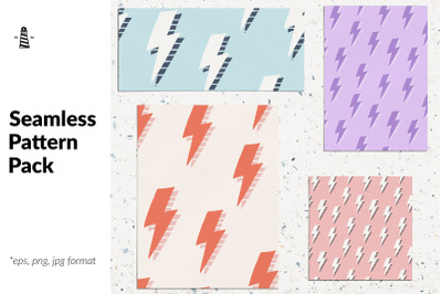 Abstract thunder seamless patterns