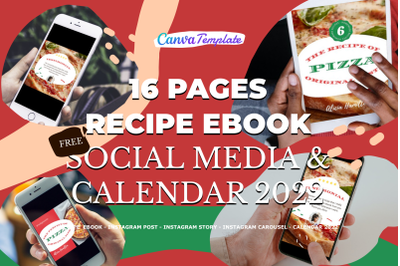 16 Pages Pizza End Year Party Recipe eBook Plus Social Media Calendar