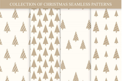 Elegant christmas seamless patterns