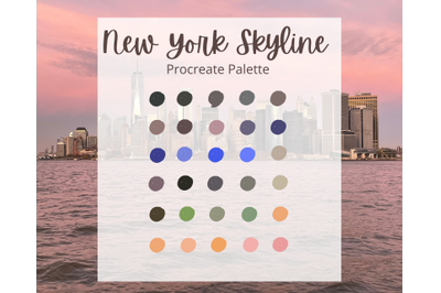 New York Skyline Procreate Palette