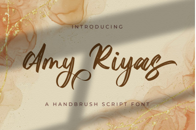 Amy Riyas - Textured Brush Font