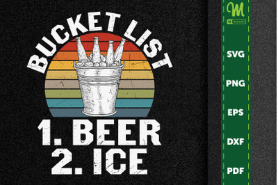 Funny Drinking Bucket List Beer Ice