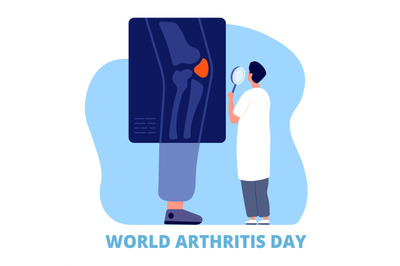 World arthritis day. Medicine concept, defense joint, health and care.