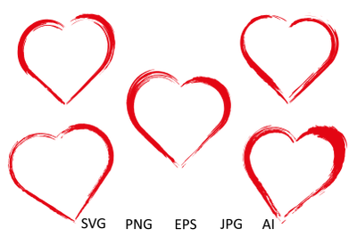 Bundle heart &amp; doodle hearts, Valentine Days