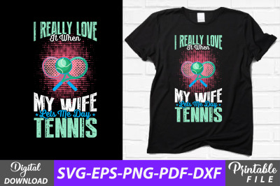 Funny Tennis T-shirt Sublimation Design vol-2