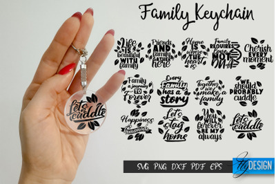 Family Keychain SVG Bundle, Family Sayings, Family Key Keychain