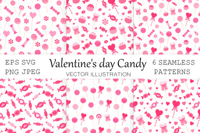 Valentine&#039;s day Candy pattern. Candy SVG. Lollipop pattern