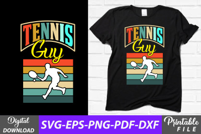 Tennis Guy T-shirt Sublimation Design
