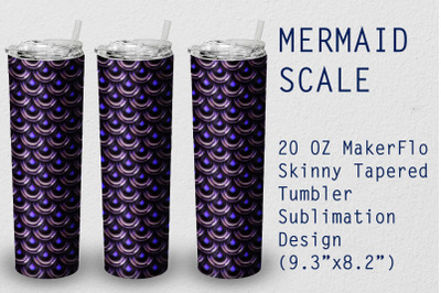 Tumbler Tapered 20 OZ Sublimation Mermaid Wrap Design