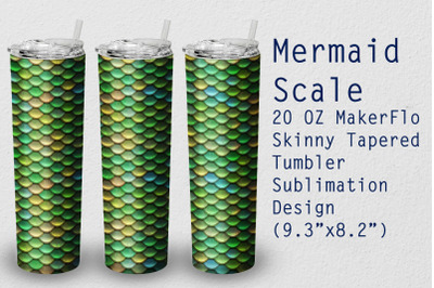 Tumbler Tapered 20 OZ Sublimation Mermaid Wrap Design