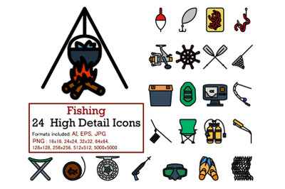 Fishing Icon Set