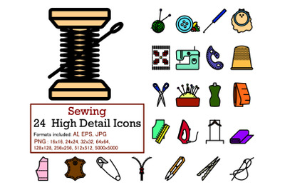 Sewing Icon Set