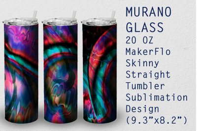 Tumbler Straight 20 OZ Sublimation Glass Wrap Design