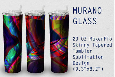 Tumbler Tapered 20 OZ Sublimation Glass Wrap Design