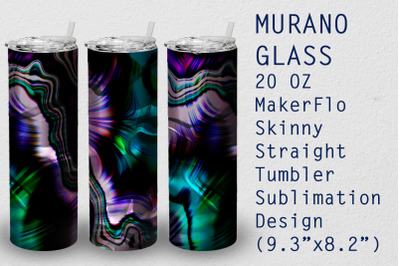 Tumbler Straight 20 OZ Sublimation Glass Wrap Design