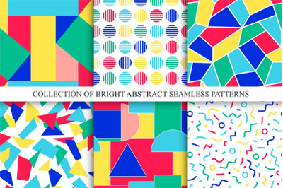 Colorful geometric trendy patterns