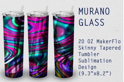 Tumbler Tapered 20 OZ Sublimation Glass Wrap Design