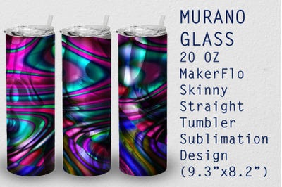 Tumbler Straight 20 OZ Sublimation Glass Wrap Design