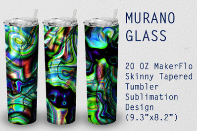 Tumbler Tapered 20 OZ Sublimation Glass Wrap Design