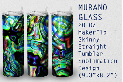 Tumbler Straight 20 OZ Sublimation Glass Wrap Design