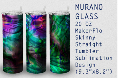 Tumbler Straight 20 OZ Sublimation Glass Wrap Design