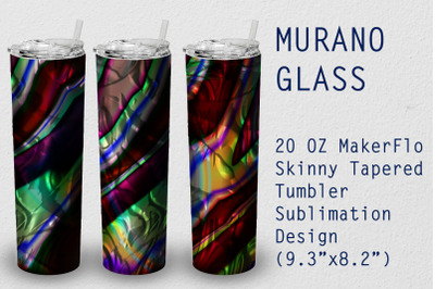 Tumbler Tapered 20 OZ Sublimation Glass Wrap Design