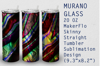 Tumbler Straight 20 OZ Sublimation Glass Wrap Design