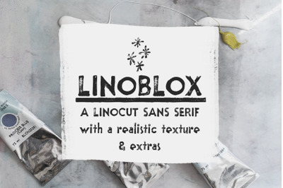 Linoblox linocut sans font