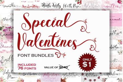 Special Valentines Font Bundle