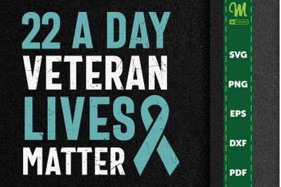PTSD 22 A Day Veteran Lives Matter