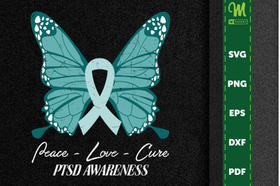 Peace Love Cure PTSD Awareness