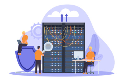 System administrator&2C; server maintain&2C; support and security concept. C