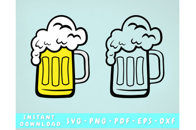 Beer Mug SVG, Beer Mug PNG, Beer Mug Cut Files