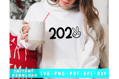 2022 Peace Sign SVG, Happy New Year SVG, New Year 2022 SVG