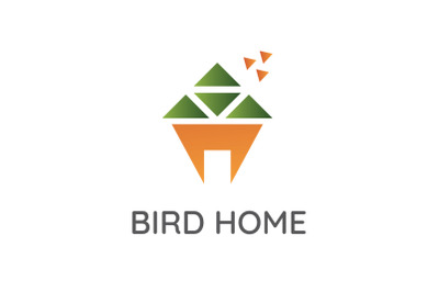 Real estate bird home logo.