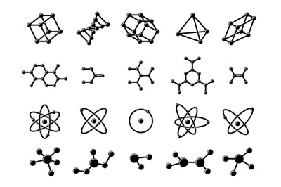 Molecular structure. Hexagon dna molecule&2C; logo connected molecules. C