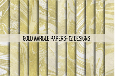 Gold Marble Papers Collection