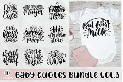 Baby SVG Bundle Vol 3 Newborn Baby Quotes Bundle Child SVG