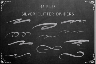 Silver Glitter Page Dividers and Borders