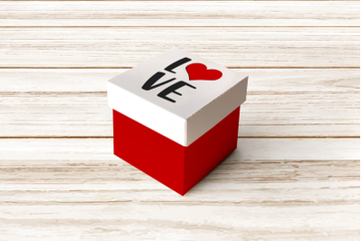 Love Cube Box With Lid | SVG | PNG | DXF | EPS