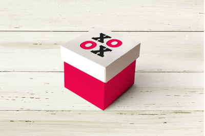 XOXO Cube Box With Lid | SVG | PNG | DXF | EPS