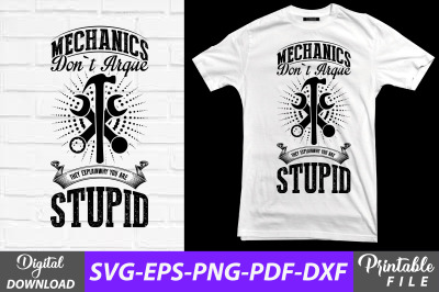 Mechanics T-shirt Sublimation Design