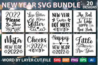 New Year SVG Bundle 3,Happy New Year Bundle svg, Happy New Year 2022 s