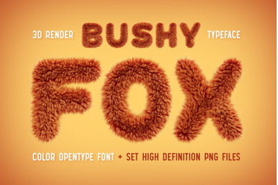 Bushy Fox color font