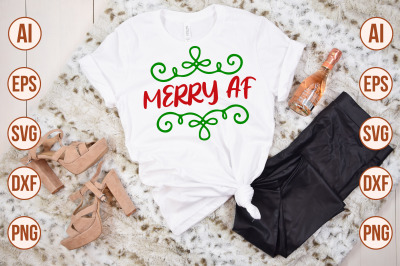 Merry Af svg cut file