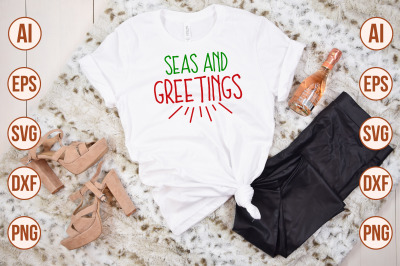 Seas and Greetings svg cut file