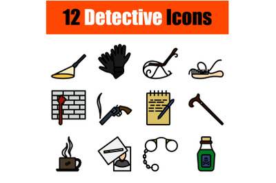 Detective Icon Set